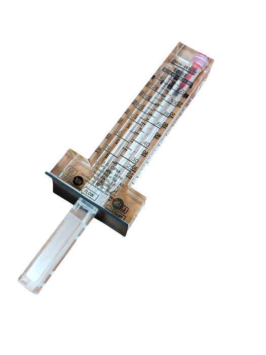 FLOWMETER, BLUE-WHITE 2-1/2"